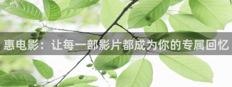 桔子美女视频：惠电影：让每一部影片都成为你的专属回忆