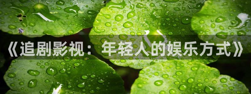 桔子影院免费入口：《追剧影视：年轻人的娱乐方式》
